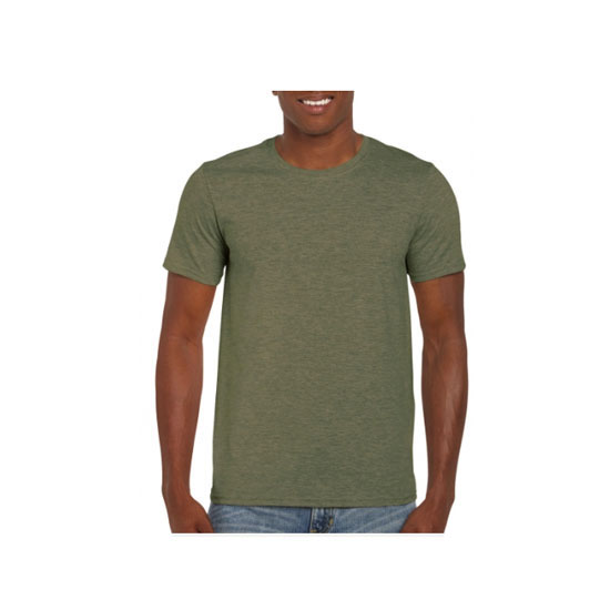 camiseta-gildan-softstyle-ring-spun-64000-verde-militar-heather