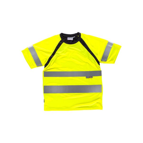 camiseta-workteam-alta-visibilidad-c2941-amarillo-fluor-negro
