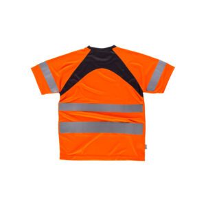 camiseta-workteam-alta-visibilidad-c2941-naranja-fluor-negro