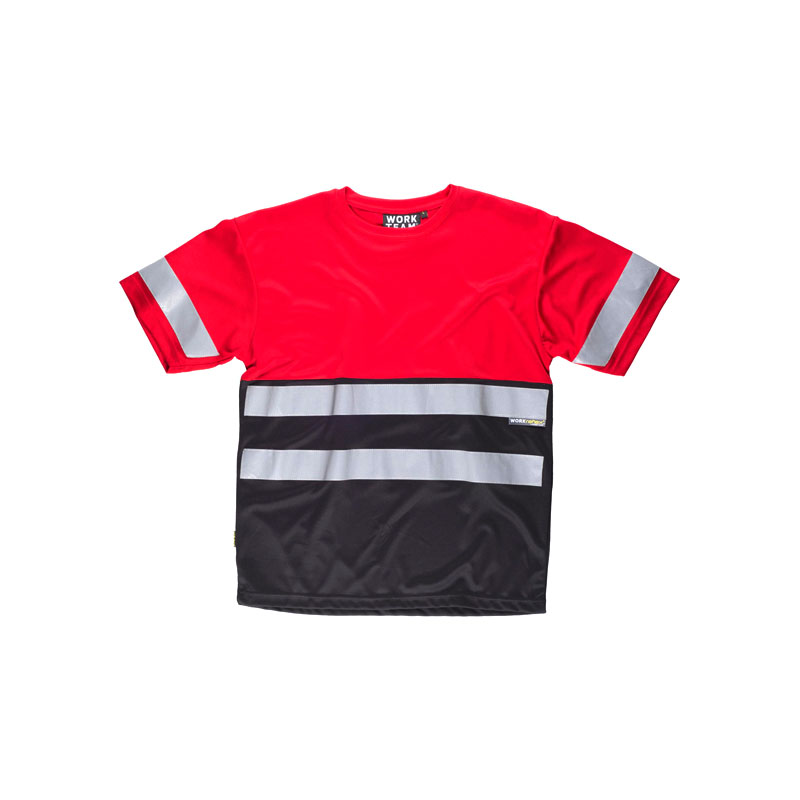 camiseta-workteam-alta-visibilidad-c3940-rojo-negro