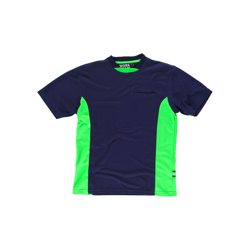 camiseta-workteam-wf1616-azul-marino-verde-fluor