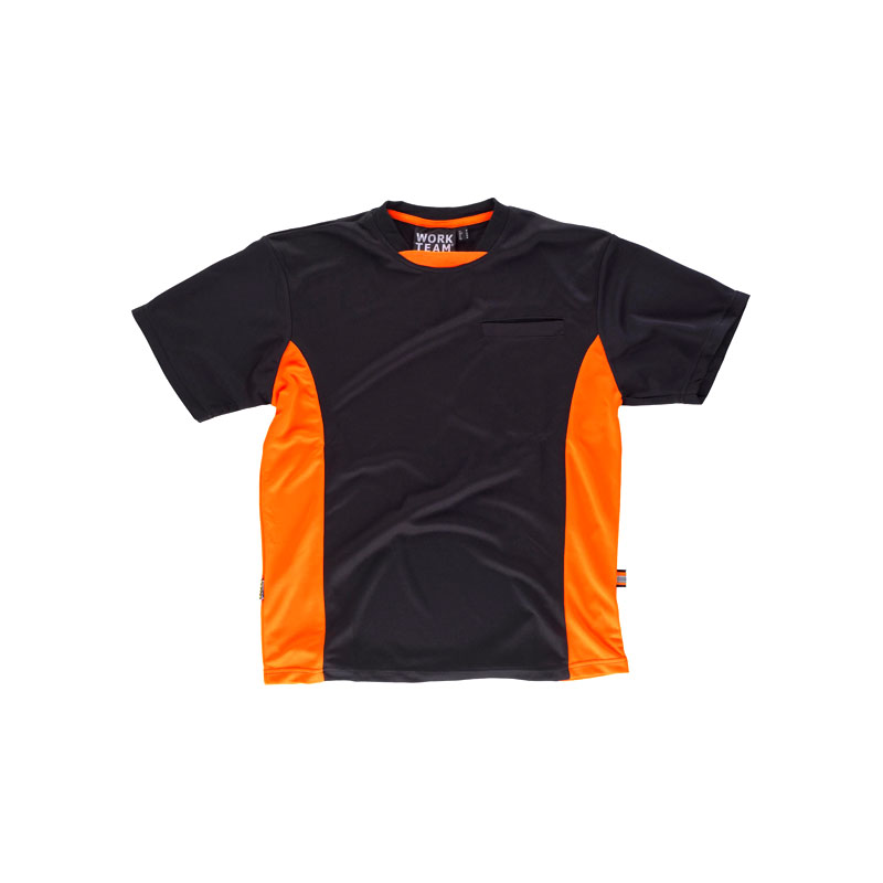 camiseta-workteam-wf1616-negro-naranja-fluor