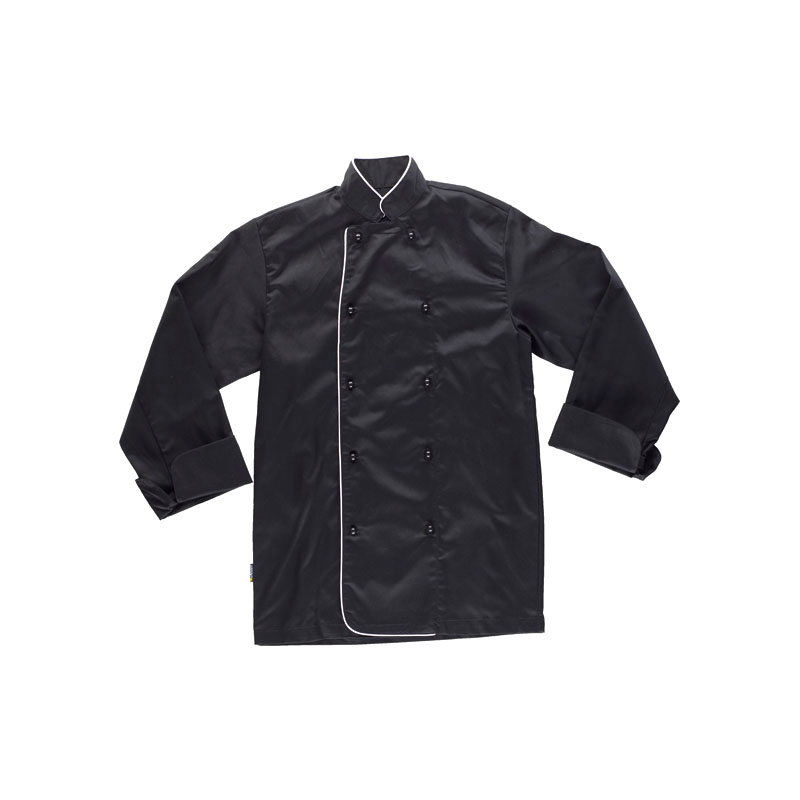 chaqueta-workteam-cocina-b9206-negro-blanco