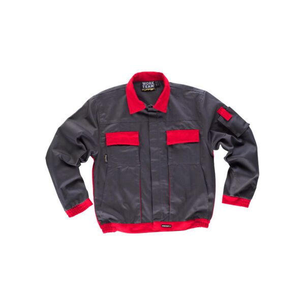 chaqueta-workteam-wf1150-gris-rojo