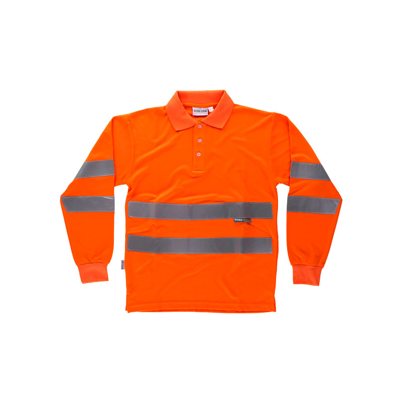 polo-workteam-alta-visibilidad-c3833-naranja-fluor