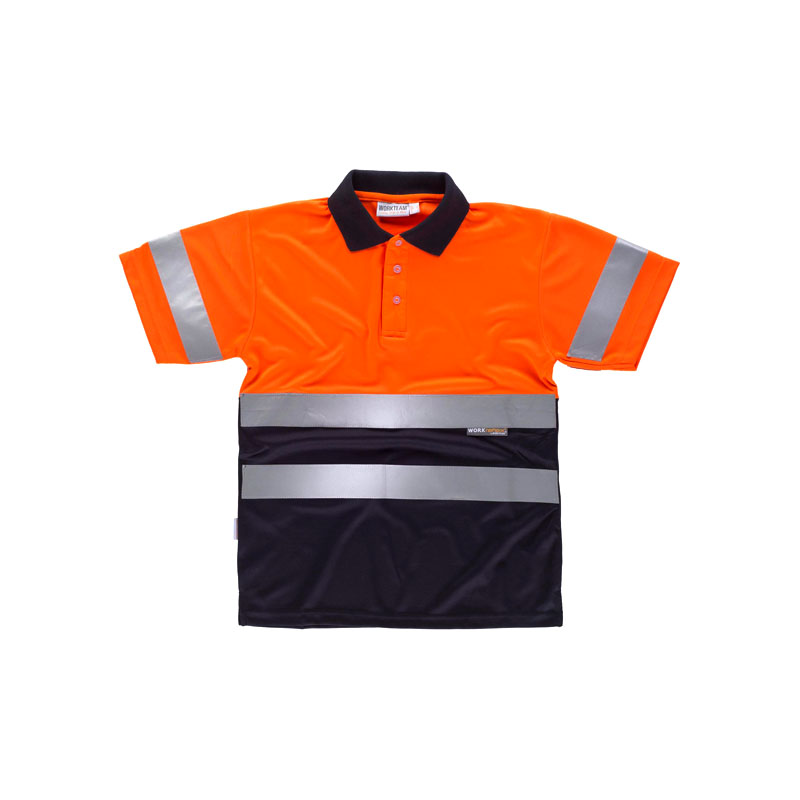 polo-workteam-alta-visibilidad-c3860-azul-marino-naranja