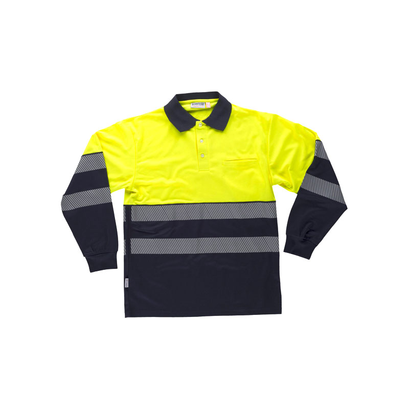 polo-workteam-alta-visibilidad-c3891-azul-marino-amarillo