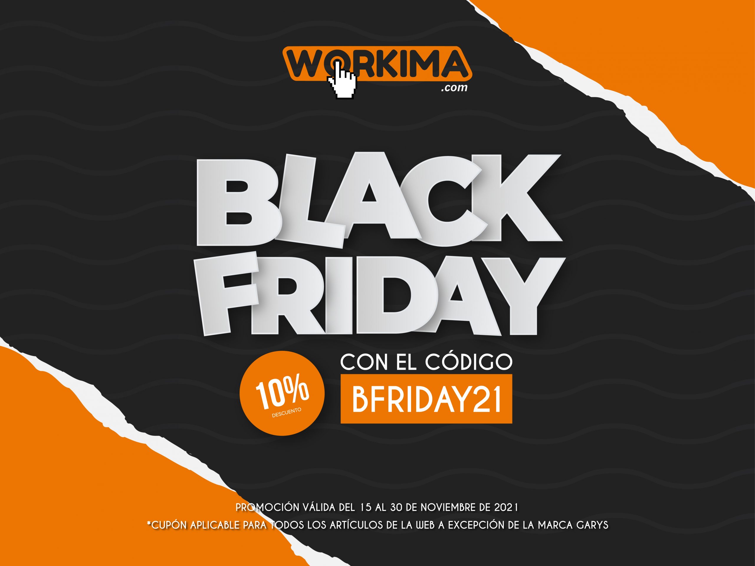 Workima presenta su black friday 2021 cupon descuento oferta de 10% en ropa de trabajo y equipos de protección