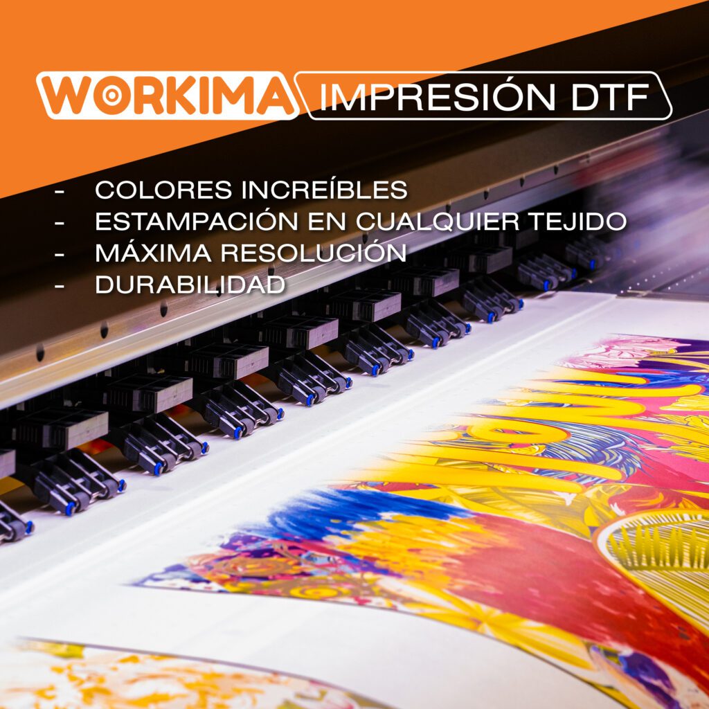 impresión DTF. personalización de ropa de trabajo workima.com. estampación, serigrafía, bordado al mejor precio