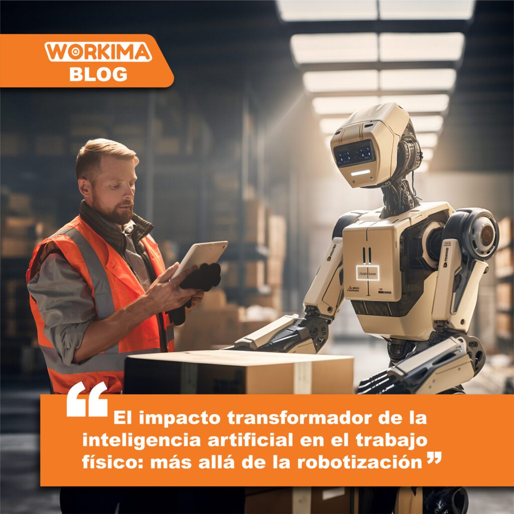 Colaboración entre humanos y robots en el lugar de trabajo. Workima. Tienda online de ropa de trabajo. Vestuario laboral al mejor precio